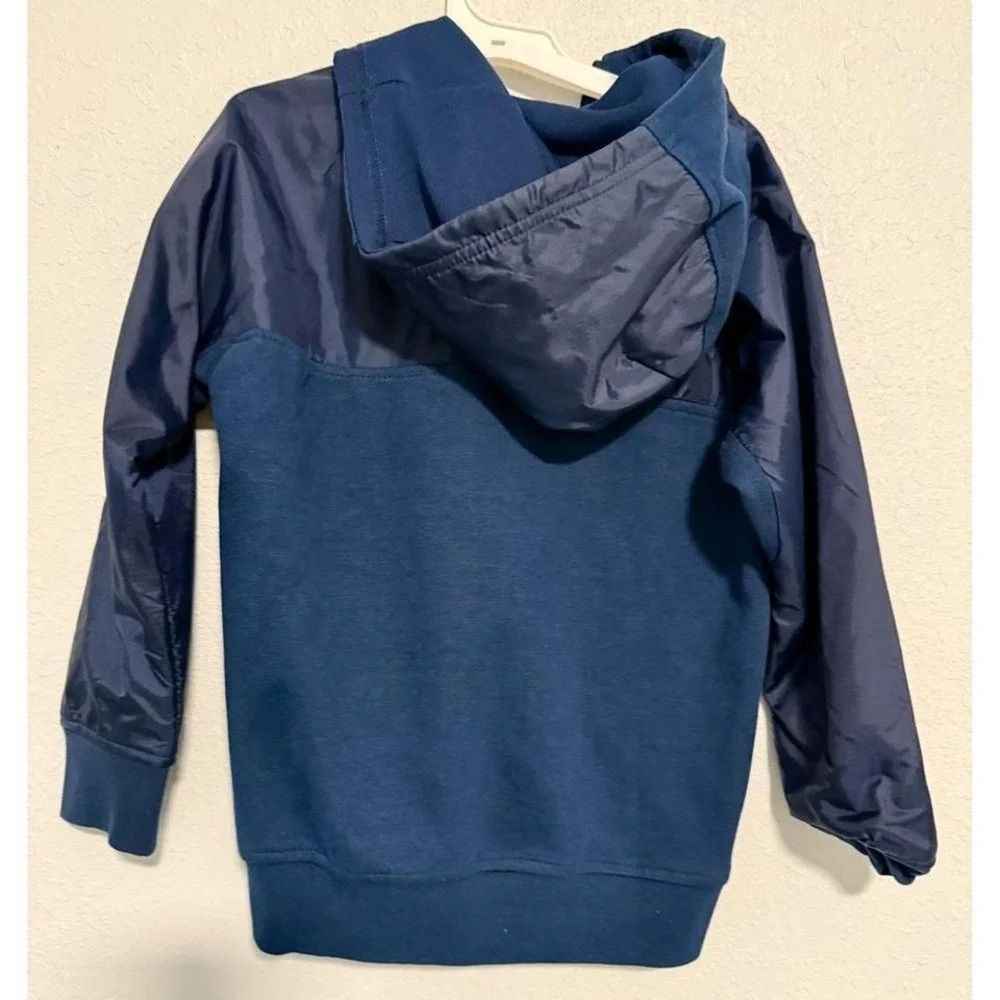 ZARA Boys Navy Blue Go‎ Getter Player Anorak Hoodie Jacket Size 7 122